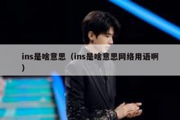 ins是啥意思（ins是啥意思网络用语啊）