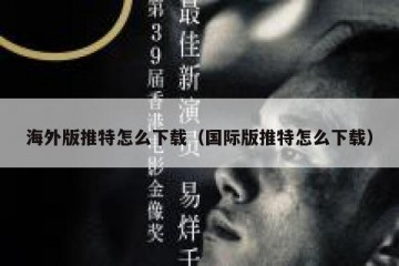 海外版推特怎么下载（国际版推特怎么下载）