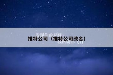 推特公司（推特公司改名）
