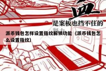 派币钱包怎样设置指纹解锁功能（派币钱包怎么设置指纹）