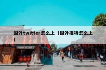 国外twitter怎么上（国外推特怎么上）