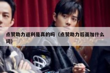 点赞助力返利是真的吗（点赞助力后面加什么词）