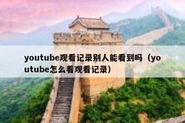 youtube观看记录别人能看到吗（youtube怎么看观看记录）