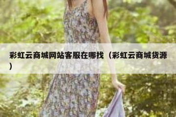 彩虹云商城网站客服在哪找（彩虹云商城货源）