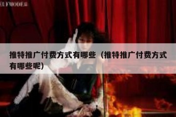 推特推广付费方式有哪些（推特推广付费方式有哪些呢）