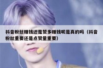 抖音粉丝赚钱还是赞多赚钱呢是真的吗（抖音粉丝重要还是点赞量重要）