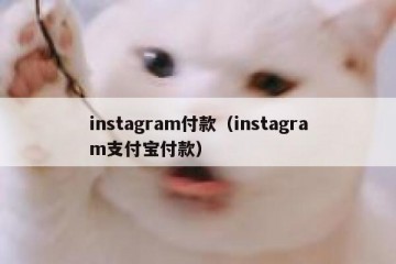 instagram付款（instagram支付宝付款）