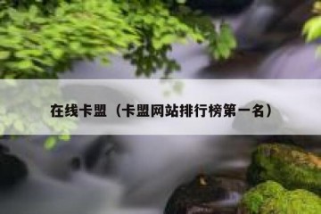 在线卡盟（卡盟网站排行榜第一名）