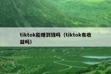 tiktok能赚到钱吗（tiktok有收益吗）