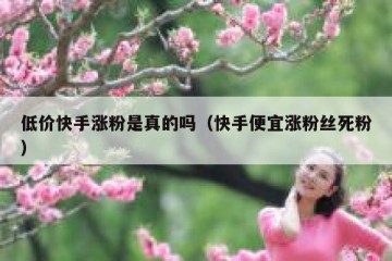 低价快手涨粉是真的吗（快手便宜涨粉丝死粉）