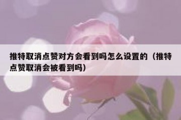 推特取消点赞对方会看到吗怎么设置的（推特点赞取消会被看到吗）