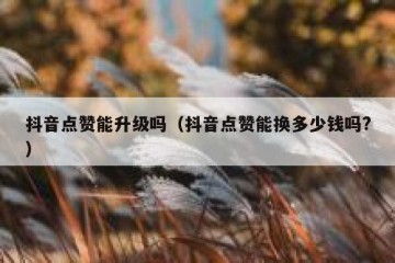 抖音点赞能升级吗（抖音点赞能换多少钱吗?）