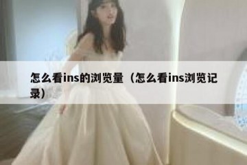 怎么看ins的浏览量（怎么看ins浏览记录）