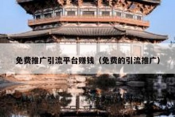 免费推广引流平台赚钱（免费的引流推广）