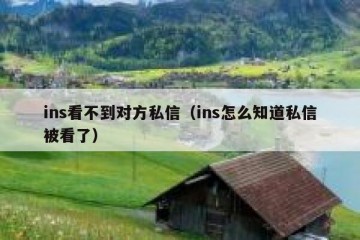 ins看不到对方私信（ins怎么知道私信被看了）