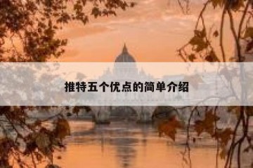 推特五个优点的简单介绍