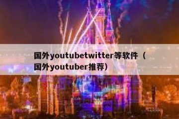 国外youtubetwitter等软件（国外youtuber推荐）