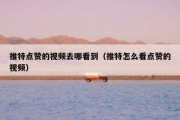 推特点赞的视频去哪看到（推特怎么看点赞的视频）