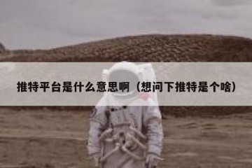 推特平台是什么意思啊（想问下推特是个啥）