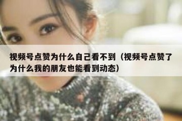 视频号点赞为什么自己看不到（视频号点赞了为什么我的朋友也能看到动态）