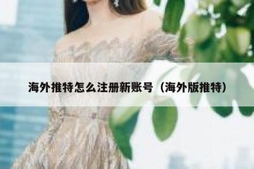 海外推特怎么注册新账号（海外版推特）