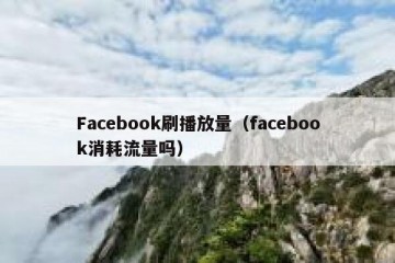 Facebook刷播放量（facebook消耗流量吗）