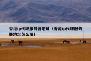 香港ip代理服务器地址（香港ip代理服务器地址怎么填）