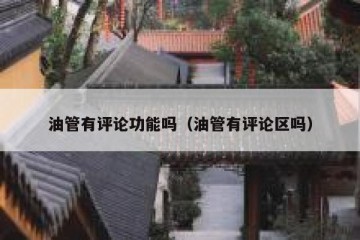 油管有评论功能吗（油管有评论区吗）