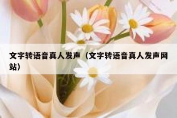 文字转语音真人发声（文字转语音真人发声网站）