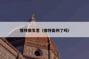 推特做生意（推特盈利了吗）