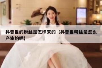 抖音里的粉丝是怎样来的（抖音里粉丝是怎么产生的呢）