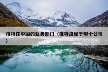 推特在中国的业务部门（推特隶属于哪个公司）
