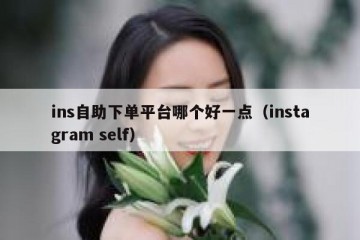 ins自助下单平台哪个好一点（instagram self）