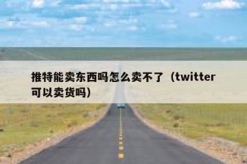 推特能卖东西吗怎么卖不了（twitter可以卖货吗）