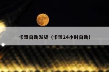 卡盟自动发货（卡盟24小时自动）