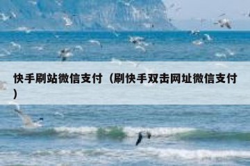 快手刷站微信支付（刷快手双击网址微信支付）