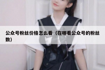 公众号粉丝价格怎么看（在哪看公众号的粉丝数）