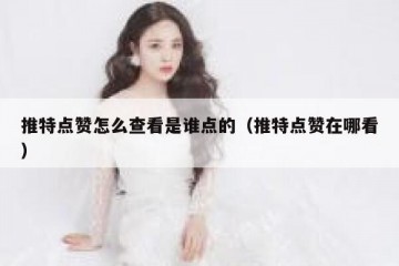 推特点赞怎么查看是谁点的（推特点赞在哪看）