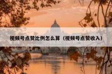 视频号点赞比例怎么算（视频号点赞收入）