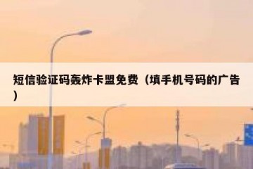 短信验证码轰炸卡盟免费（填手机号码的广告）