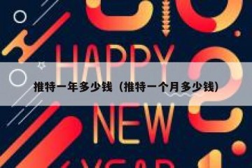 推特一年多少钱（推特一个月多少钱）