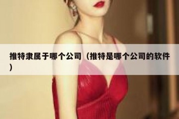 推特隶属于哪个公司（推特是哪个公司的软件）