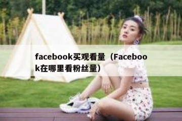 facebook买观看量（Facebook在哪里看粉丝量）