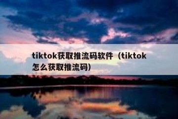 tiktok获取推流码软件（tiktok怎么获取推流码）