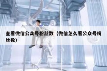 查看微信公众号粉丝数（微信怎么看公众号粉丝数）