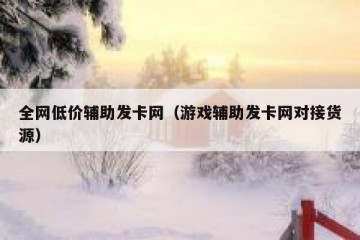 全网低价辅助发卡网（游戏辅助发卡网对接货源）