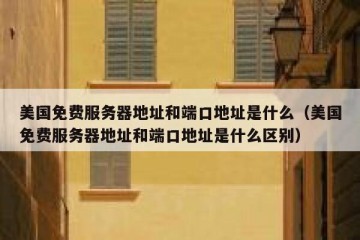 美国免费服务器地址和端口地址是什么（美国免费服务器地址和端口地址是什么区别）