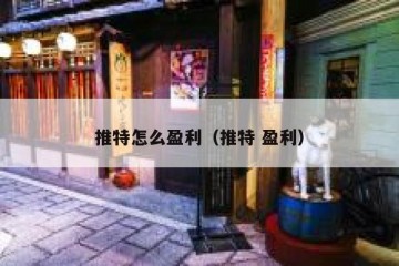 推特怎么盈利（推特 盈利）