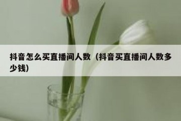抖音怎么买直播间人数（抖音买直播间人数多少钱）