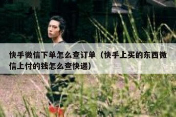 快手微信下单怎么查订单（快手上买的东西微信上付的钱怎么查快递）